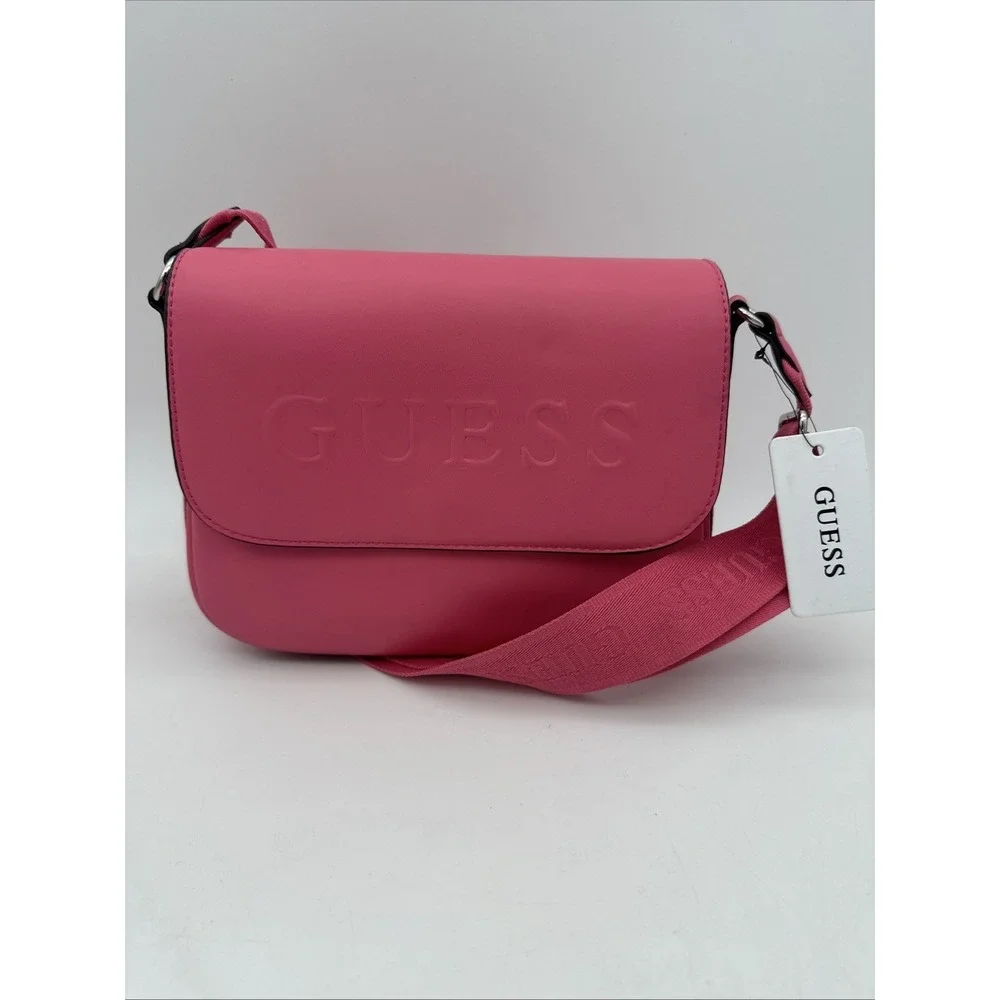 Guess PETERS CROSSBODY FLAP LE923819 Pink Purse‎ bag NWT 10x8